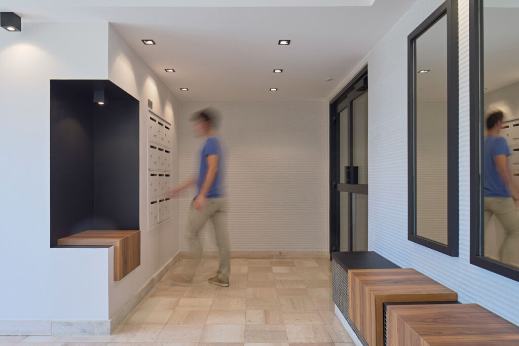 Hall d'immeuble Le Magellan, ID Plume architecture intérieure, 3